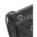 GUESS IZZY BORSA A TRACOLLA NERA LOGO ALL-OVER CON PATTINA 