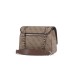 GUESS IZZY BORSA A TRACOLLA MARRONE LOGO ALL-OVER CON PATTINA