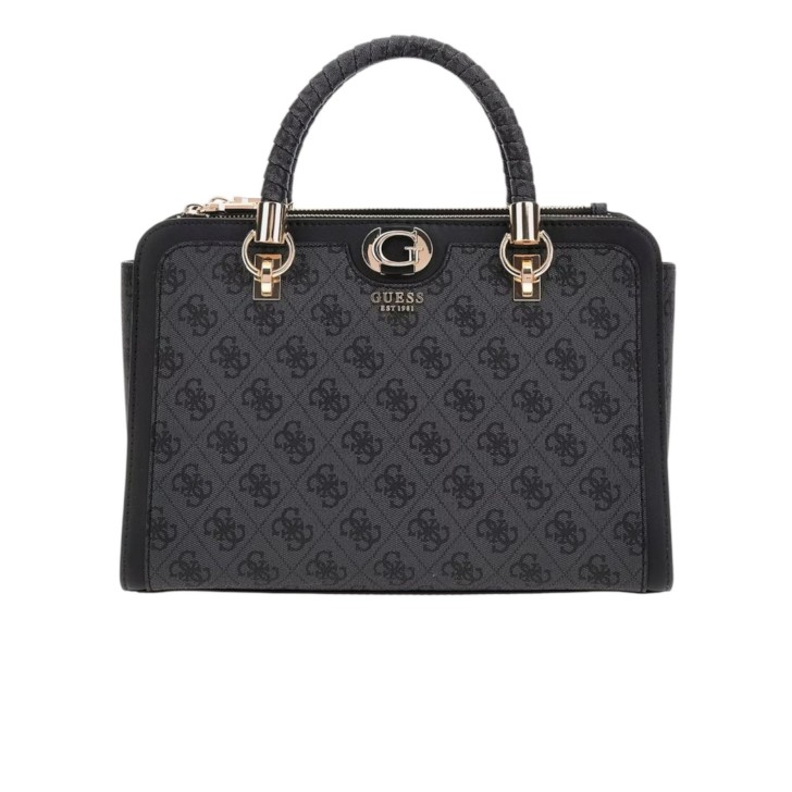 GUESS ORLINA BORSA A MANO 4G LOGO ALL-OVER NERA