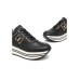 NERO GIARDINI SNEAKER IN LEATHER TOTAL BLACK 