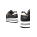 NERO GIARDINI SNEAKER IN LEATHER TOTAL BLACK 