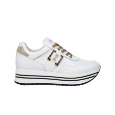 NERO GIARDINI SNEAKER IN LEATHER TOTAL WHITE