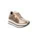 NERO GIARDINI SNEAKER IN LEATHER TOTAL BRONZE