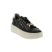 NERO GIARDINI SNEAKER IN LEATHER TOTAL BLACK E PLATINUM