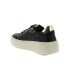 NERO GIARDINI SNEAKER IN LEATHER TOTAL BLACK E PLATINUM