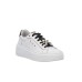 NERO GIARDINI SNEAKER IN LEATHER TOTAL WHITE, BLACK E PLATINUM