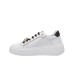 NERO GIARDINI SNEAKER IN LEATHER TOTAL WHITE, BLACK E PLATINUM