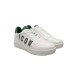 ICON SNEAKER TOTAL WHITE E GREEN CON LOGO LETTERING LATERALE 