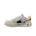 ICON SNEAKER TOTAL WHITE E GOLD CON LOGO LETTERING 