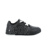 ICON SNEAKER TOTAL BLACK CON MAXI LOGO LETTERING