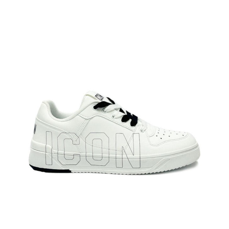 ICON SNEAKER TOTAL WHITE CON MAXI LOGO LETTERING