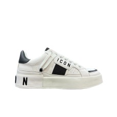 ICON SNEAKER TOTAL WHITE E BLACK CON LOGO LETTERING 