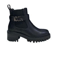 ICON STIVALETTO IN LEATHER BLACK 