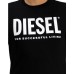 Diesel T-shirt a manica corta Unisex in jersey di cotone a girocollo nera  con logo 