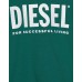 Diesel Felpa Unisex Verde in cotone con cappuccio e Logo