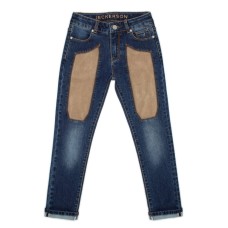 JECKERSON JEANS CON TOPPA IN TESSUTO ALCANTARA BEIGE