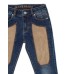 JECKERSON JEANS CON TOPPA IN TESSUTO ALCANTARA BEIGE