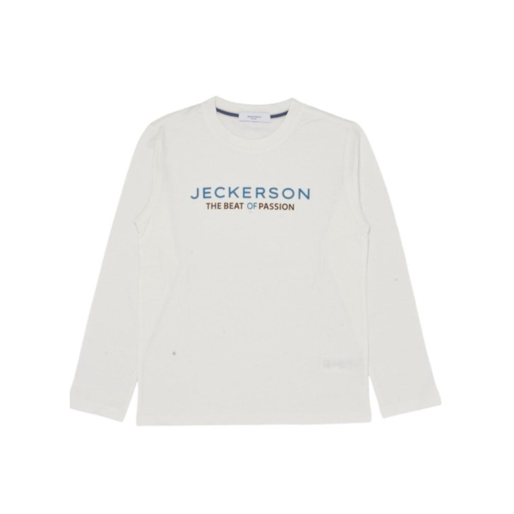 JECKERSON T-SHIRT RAGAZZO BIANCA CON LOGO