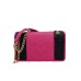 LOVE MOSCHINO BORSA BICOLOR NERO/FUCSIA TRACOLLA CON CATENA SCORREVOLE 