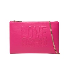 LOVE MOSCHINO POCHETTE FUCSIA CON CATENA ESTRAIBILE 