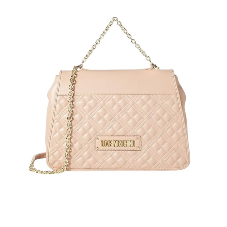 Love Moschino Borsa a Spalla rosa trapuntata da Donna