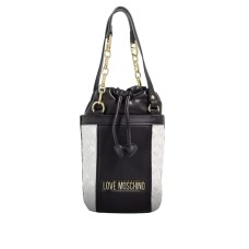 LOVE MOSCHINO BORSA TRAPUNTATA BICOLORE OFFWHITE/BLACK 