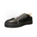 4US SNEAKER IN LEATHER BLACK CON LOGO LETTERING WHITE