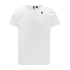 K-way t-shirt bianca da Uomo con logo nella parte anteriore 