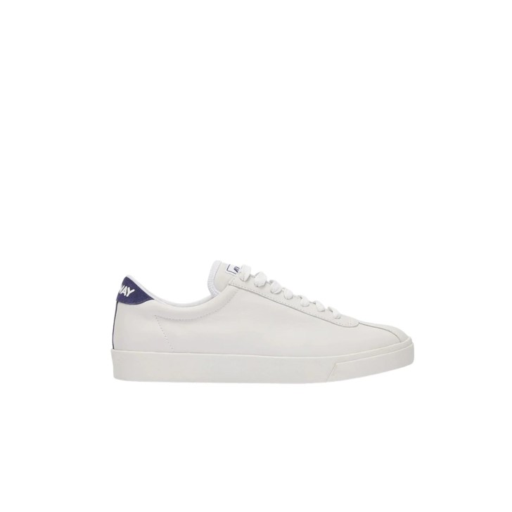 K-Way Sneakers Bianca da uomo con tomaia in pelle 