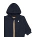 K-Way felpa blu con zip e cappuccio