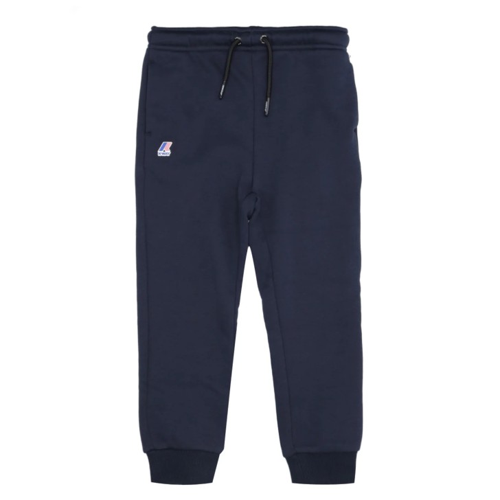 K-Way pantalone blu con logo 