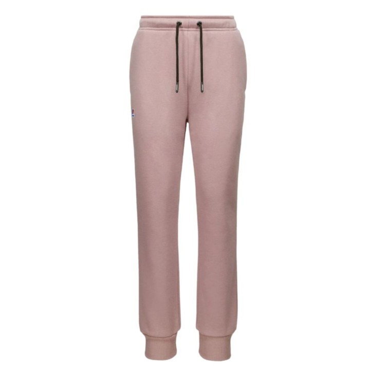 K-Way pantalone rosa con logo nella parte anteriore 