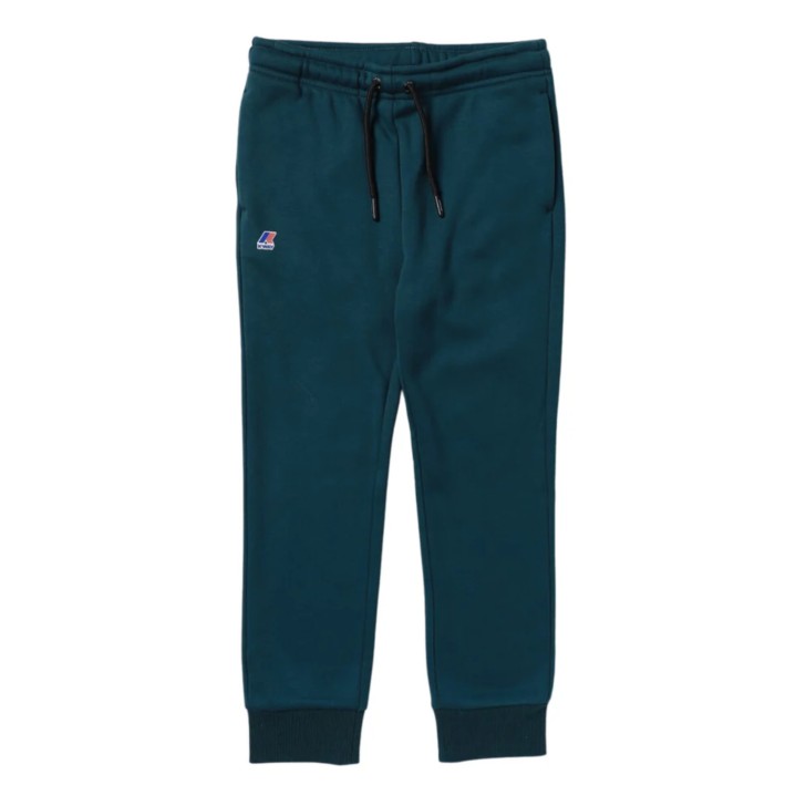 K-Way pantalone verde con logo nella parte anteriore 