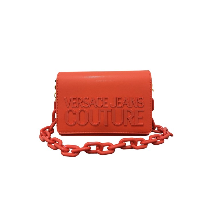 Versace Jeans Couture Borsa a Mano da Donna Rossa, con Logo a contrasto