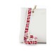 Emporio Armani Borsa a mano MyEA Bag Bianca stampa cervo con tracolla in nastro con logo lettering All Over regolabile, estraibile