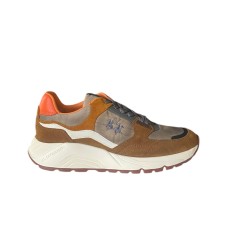 LA MARTINA SNEAKER IN SUEDE E NYLON BROWN