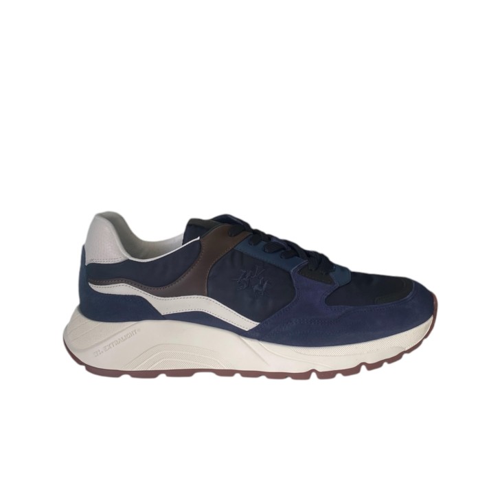 LA MARTINA SNEAKER IN SUEDE E NYLON BLU 