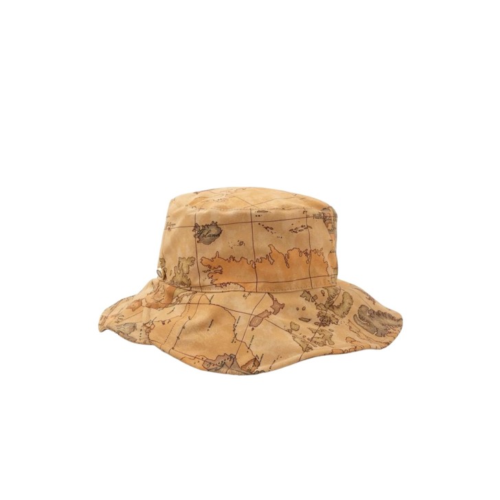 Alviero Martini 1a Classe cappello caschetto falda incrociata con stampa Geo Classic