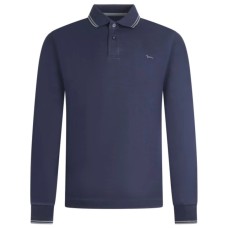 Harmont&Blaine  Polo blu a maniche lunghe da uomo