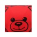 Moschino Felpa Rossa in cotone con maxi stampa Teddy Bear