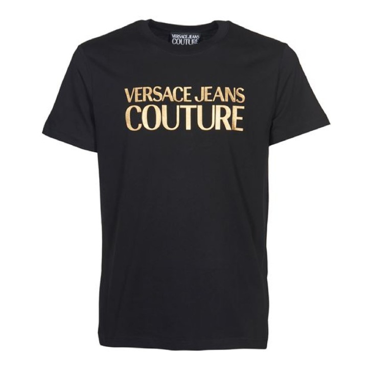 Versace Jeans Couture T-shirt da Uomo Nera con logo