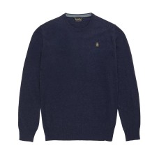 REFRIGIWEAR COLIN/1 PULLOVER BLU A GIROCOLLO DA UOMO CON LOGO NELLA PARTE ANTERIORE 