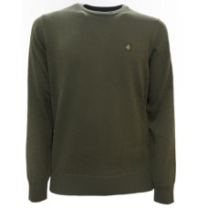 REFRIGIWEAR BENNET PULLOVER VERDE DA UOMO CON LOGO NELLA PARTE ANTERIORE