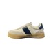 4US SNEAKER WHITE BLU NAVY IN LEATHER E SUEDE DA UOMO 