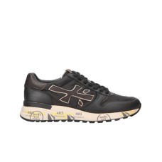 PREMIATA MICK_6418 SNEAKER IN LEATHER E NYLON  BLACK 