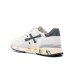 PREMIATA MICK_6873 SNEAKER WHITE IN SUEDE E NYLON CON INSERTI BLUE VINTAGE 