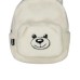 MOSCHINO ZAINO SMALL UNISEX IN ORSETTO WHITE CON TASCA CON MAXI TEDDY BEAR	