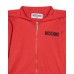 MOSCHINO COMPLETO BABY IN COTONE FELPA FULL ZIP CON CAPPUCCIO+PANTALONE RED