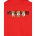 MOSCHINO COMPLETO BABY IN COTONE FELPA FULL ZIP CON CAPPUCCIO+PANTALONE RED