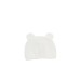 MOSCHINO CAPPELLO BABY UNISEX IN COTONE WHITE CON LOGO LETTERING E TEDDY BEAR